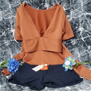 A cute shirt and shorts